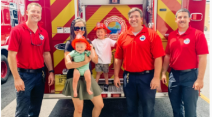 Daytona Beach Family Visits Firefighters After House Fire